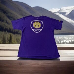 MLS Orlando‎ City Shirt Size XL The Lions Soccer T-Shirt Graphic Print T-Shirt